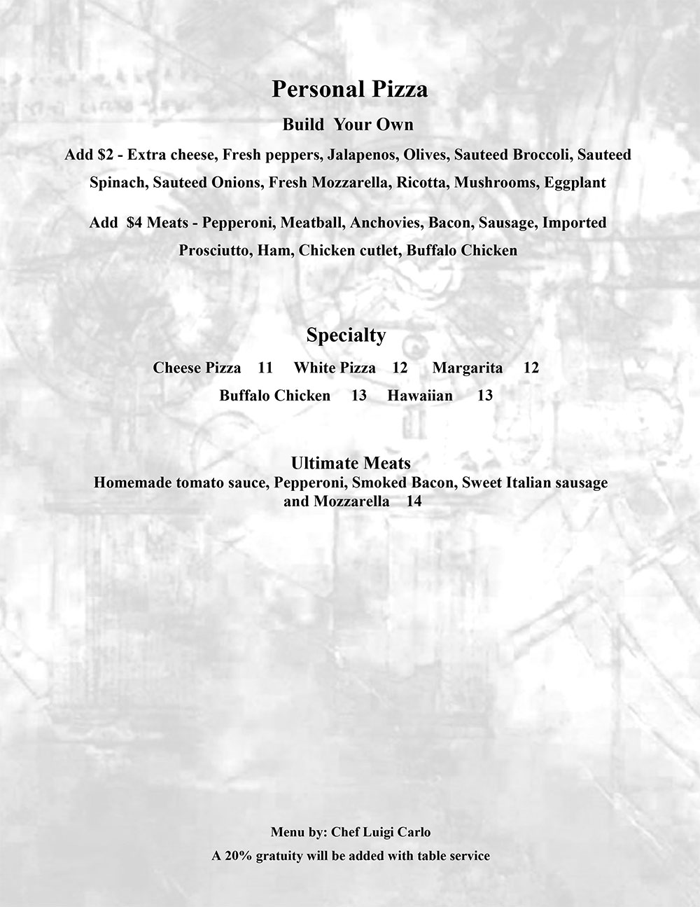 Lovecraft Menu